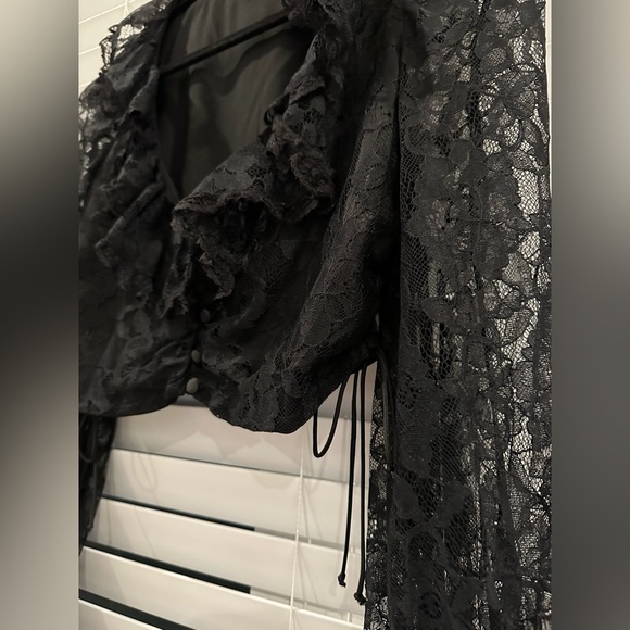 FOR LOVE AND LEMONS BLACK GOING OUT TOP- FUN, FLIRTY, FLATTERING - Picture 4 of 6